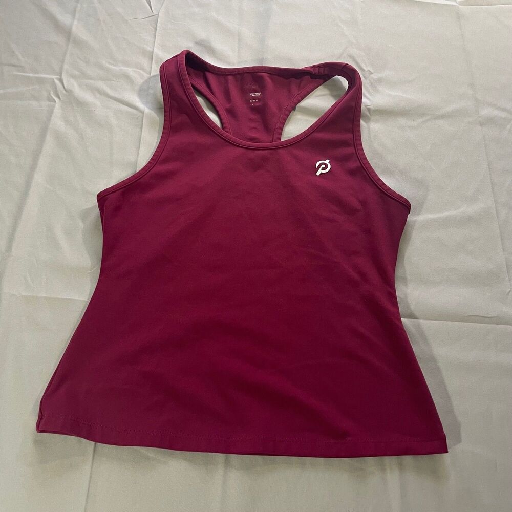 Peloton Cadent Cropped Racer Tank Racerback Workout Womens Small Red